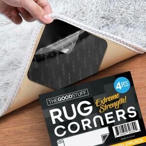 8 Pack Anti Slip Rug Corner Grips Easily Secure Rugs and Runners to Floors b3